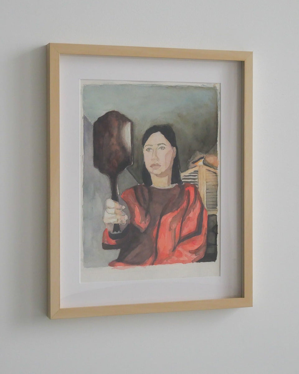 Zoe with Mirror (Framed)